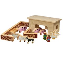 Pig & Sheep Barn + 18 Pieces - Lanka Kade