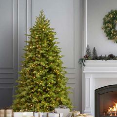 National Tree Princeton 6.5ft Pre-lit Artificial Christmas Tree (Diameter 48') - with 550 Warm White LEDs