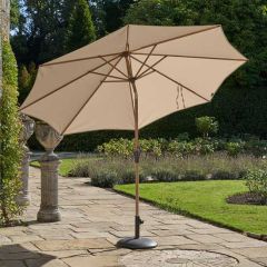 Pacific Lifestyle Riva Teak Round Parasol 3.0m Champagne