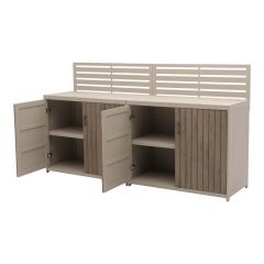 Bramblecrest Romana Straight Outdoor Kitchen - Mocha