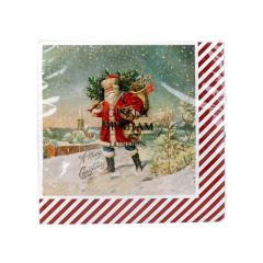 Gisela Garaham Pack/20 Paper Napkins 16cm - Nostalgia Santa