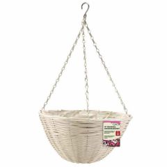 14'' Seashell Faux Rattan Basket - Smart Garden