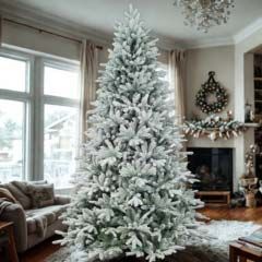 National Tree Snowy Harmony Spruce 7.5ft Pre-lit Artificial Christmas Tree - with 800 Warm White LEDs