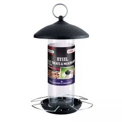 Gardman Black Steel Suet Treat &amp; Mealworm Feeder