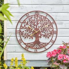 Smart Garden 24in Tree of Life Wall Clock - Bronze