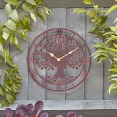 Smart Garden 12in Tree of Life Wall Clock - Bronze