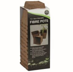 Worth Gardening 12 8cm Square Fibre Pots