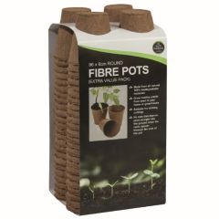 Worth Gardening 96 6cm Round Fibre Pots (Extra Value Pack)