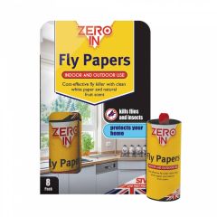 Zero In Fly Papers - 8 Pack