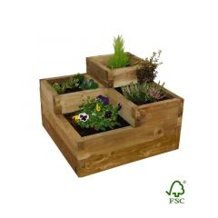 Forest Caledonian Tiered Raised Bed 90 x 90cm
