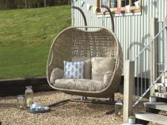 Bramblecrest Chedworth Double Cocoon including Season-Proof Eco Cushions - Sandstone