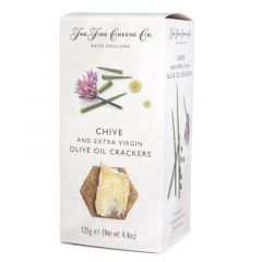 The Fine Cheese Company Chive & Olive Oil Crackers 125g 