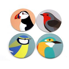 RSPB Set of 4 Bird Design Ceramic Coasters 
