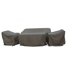 Bramblecrest Rattan 3 Seater Sofa, 2 Sofa Chairs & Dual Height Table Set Covers - Monterey/Chedworth