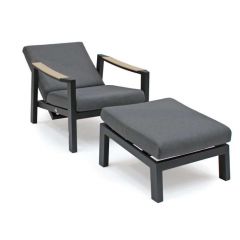 Kettler Elba Relaxer & Footstool W Cushions