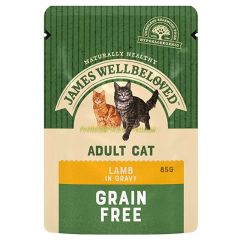 James Wellbeloved Lamb Adult Cat Wet Food Pouch 85g