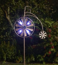 Penny Farthing Illuminated Wind Spinner