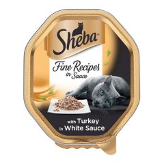 Sheba Turkey In White Sauce Wet Food Tray For Cats 85g
