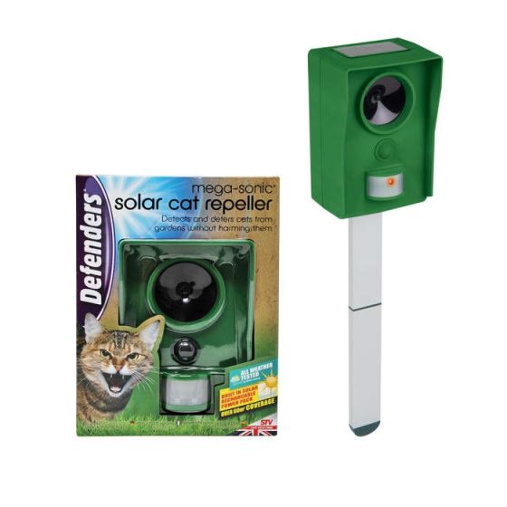 Defenders Mega-Sonic Cat Repeller Ultrasonic Weather Tested, Motion Activated 